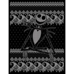 Men's The Nightmare Before Christmas Jack Skellington Distressed Christmas Sweater Sweatshirt