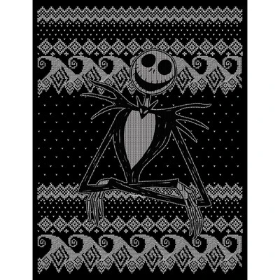 Men's The Nightmare Before Christmas Jack Skellington Distressed Christmas Sweater Sweatshirt