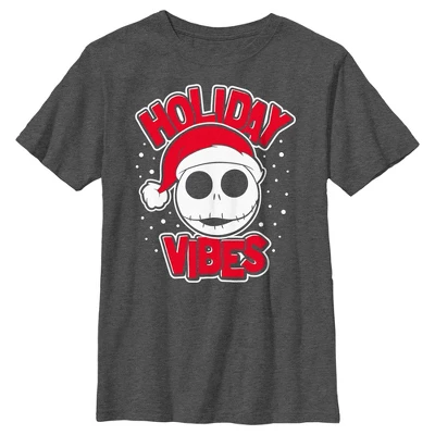 Boy's The Nightmare Before Christmas Holiday Vibes Jack Skellington T-Shirt - Image 4