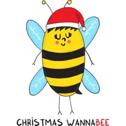 Women's Design By Humans Christmas WannaBEE By Adrianserghie Racerback Tank Top