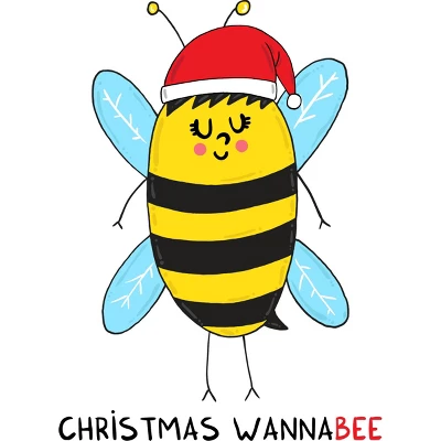 Women's Design By Humans Christmas WannaBEE By Adrianserghie Racerback Tank Top