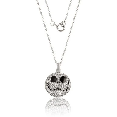 Disney The Nightmare Before Christmas Womens Sterling Silver And Cubic Zirconia Jack Pendant Necklace, 18'' - Image 4