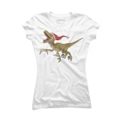 Junior's Design By Humans Christmas Velociraptor By Ayota T-Shirt -Opposuits Store GUEST 804c6f6b 3cf6 483e a2ca 5b4c647780e6