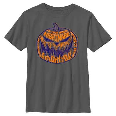 Boy's The Nightmare Before Christmas Pumpkin King Script T-Shirt - Image 3