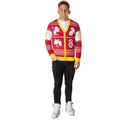 Harry Potter Men's Hogwarts Houses Ugly Christmas Sweater Cardigan - Image 2