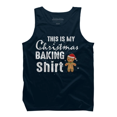 Men's Design By Humans Gingerbread Christmas Baking Shirt By Shirtpublic Tank Top - Image 5