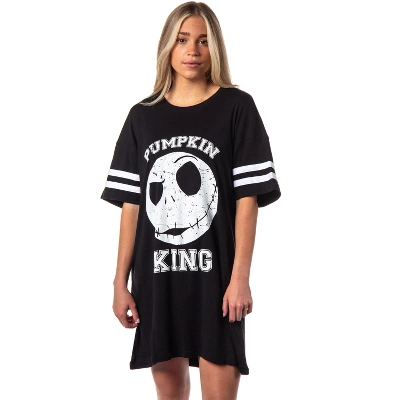 The Nightmare Before Christmas Women's Jack Skellington Nightgown Pajama Black 7 The Nightmare Before Christmas Women's Jack Skellington Nightgown Pajama Black - Image 5