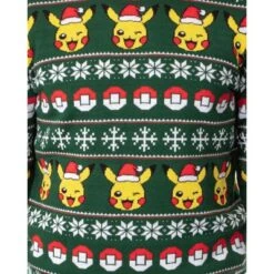 Pokemon Men's Santa Pikachu Holiday Fair Isle Ugly Christmas Sweater