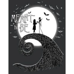 Women's The Nightmare Before Christmas Halloween Jack Skellington Sally Meant To Be Racerback Tank Top