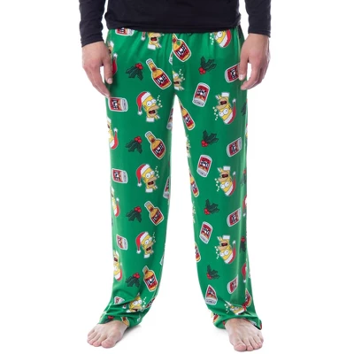 The Simpsons Mens' Christmas Homer Duff Beer And Holly Sleep Pajama Pants - Image 5