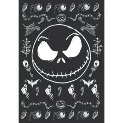 Women's The Nightmare Before Christmas Halloween Jack Skellington Sweater Print Racerback Tank Top