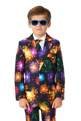 Suitmeister Boys Christmas Suit - Fireworks Black - Image 2