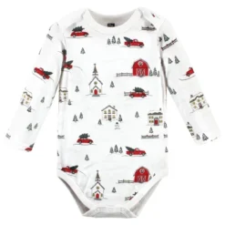 Hudson Baby Unisex Baby Cotton Long-Sleeve Bodysuits, Christmas Scene -Opposuits Store GUEST 8ccd08be 6eca 4510 ae79 d7546fe2f30e