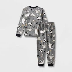 Kids' The Nightmare Before Christmas Jack Skellington 2pc Pajama Set - Gray