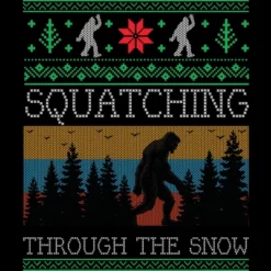 Men's Design By Humans Christmas Retro Sasquatch Vintage Bigfoot Ugly Christmas Sweater By Pahari Tank Top