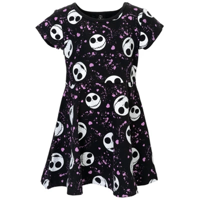 Disney Nightmare Before Christmas Jack Skellington Girls French Terry Skater Dress Toddler - Image 6