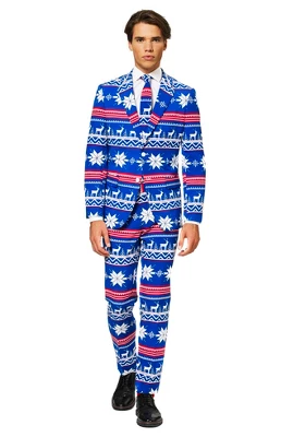 OppoSuits Men's Christmas Suit - The Rudolph - Blue - Image 2