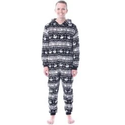 The Nightmare Before Christmas Unisex Adult Fair Isle Union Suit Pajama Unisex