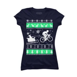 Junior's Design By Humans Christmas Santa Cycling Sleigh By LewismartinStore T-Shirt 9 Junior's Design By Humans Christmas Santa Cycling Sleigh By LewismartinStore T-Shirt -Opposuits Store GUEST 9a792e64 e7f3 453f bcdd acc3e64a4ada
