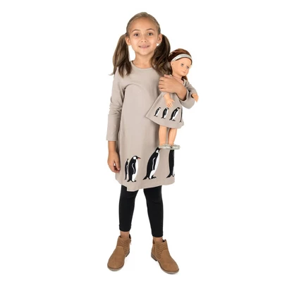 Leveret Girl And Doll Matching Christmas Cotton Dress - Image 5