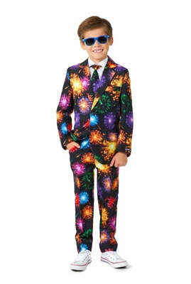 Suitmeister Boys Christmas Suit - Fireworks Black - Image 5