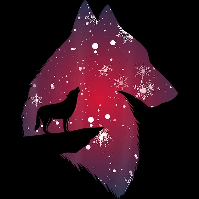 Women's Design By Humans Funny Christmas Wolf With Snowfall Outfit Adults Baby Kids T-Shi By NekoShop Racerback Tank Top