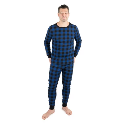 Leveret Mens Two Piece Cotton Plaid Christmas Pajamas - Image 4