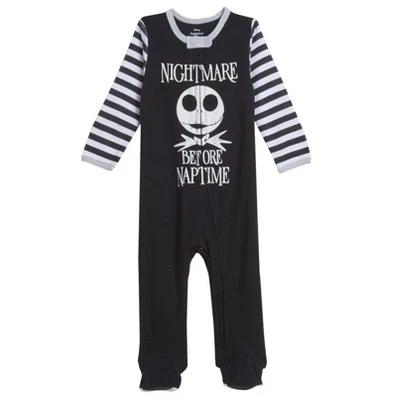 Disney Nightmare Before Christmas Jack Skellington Baby 2 Pack Zip Up Sleep N' Play Coveralls Newborn To Infant - Image 2