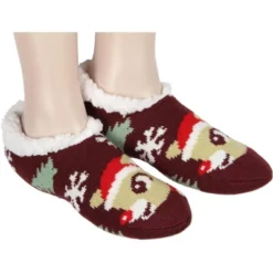 Rudolph The Red-Nosed Reindeer Christmas Holiday Slipper Socks No-Slip Sole -Opposuits Store GUEST a3af7772 d3f9 4c1f bee7 fb95ea540c8f