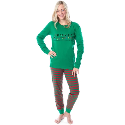 Friends The TV Series Christmas Lights Holiday Matching Family Pajama Set - Image 3