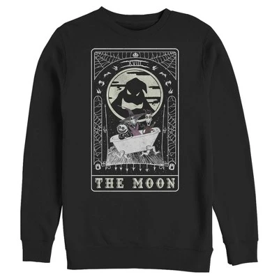 Men's The Nightmare Before Christmas Halloween Oogie Boogie And His Boys Moon Tarot Card Sweatshirt - Image 3