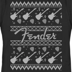 Women's Fender Christmas Black And White Logo T-Shirt
