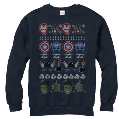Men's Marvel Ugly Christmas Avengers Winter Sweatshirt - Image 2