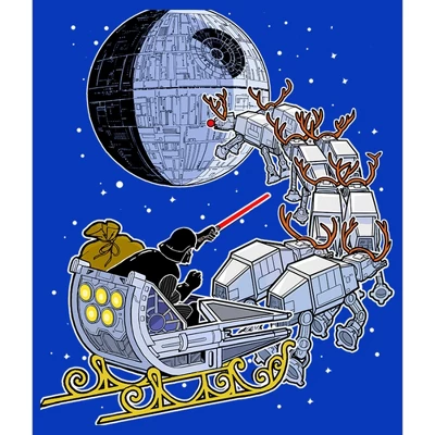 Men's Star Wars Christmas Darth Vader Santa's Sleigh Sweatshirt