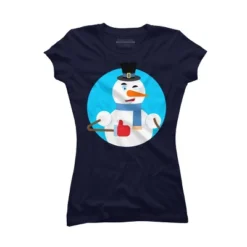 Junior's Design By Humans Snowman Thumbs Up Winks Emoji. New Year And Christmas By Roplon T-Shirt -Opposuits Store GUEST b149b8ed a432 4bc8 87ab a5ae2cd10ba5