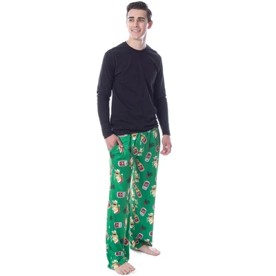 The Simpsons Mens' Christmas Homer Duff Beer And Holly Sleep Pajama Pants - Image 2