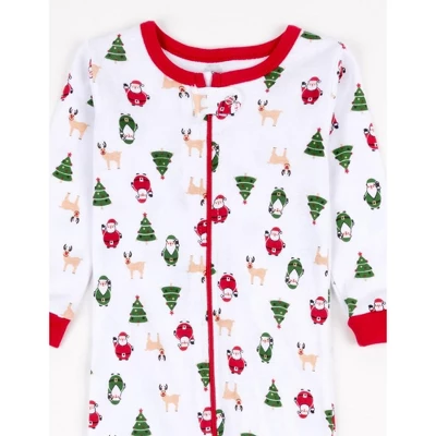 Leveret Footed Cotton Christmas Pajamas - Image 4