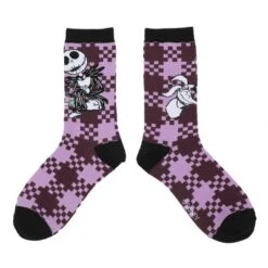 Nightmare Before Christmas Black And Purple Women's Crew Socks -Opposuits Store GUEST b50e84ce 3b75 446f 8092 75e79a3a2947