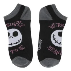 Nightmare Before Christmas Jack & Sally Adult Ankle Socks (Pack Of 5)