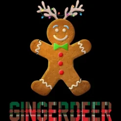 Men's Design By Humans Gingerbread Reindeer Matching Family Group Christmas Pajama By Forever9 Tank Top