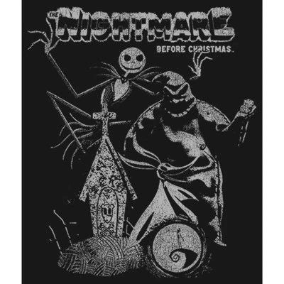 Girl's The Nightmare Before Christmas Jack And Oogie Boogie Distressed T-Shirt 3 Girl's The Nightmare Before Christmas Jack And Oogie Boogie Distressed T-Shirt