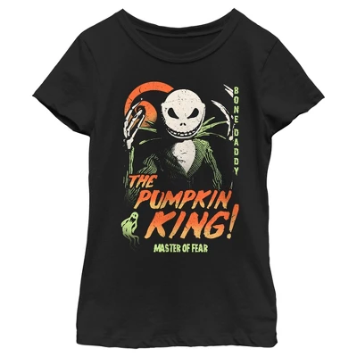 Girl's The Nightmare Before Christmas Jack Skellington Master Of Fear T-Shirt - Image 3