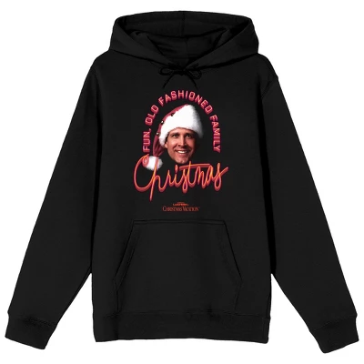 Christmas Vacation Old Fashioned Family Christmas Men's Black Sweatshirt- - Image 2