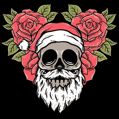 Women's Design By Humans Christmas With Flowers Illustration By Rukurustudio Racerback Tank Top