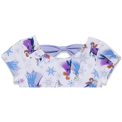 Disney Frozen Elsa Princess Anna Olaf Christmas Girls Skater Dress Little Kid - Image 4