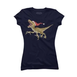 Junior's Design By Humans Christmas Velociraptor By Ayota T-Shirt -Opposuits Store GUEST c0f4d809 acc8 4ab3 95e0 236dfa3c1d1c