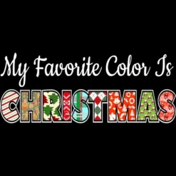 Junior's Design By Humans My Favorite Color Is Christmas By C3gdesigns T-Shirt