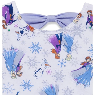 Disney Frozen Elsa Princess Anna Olaf Christmas Girls Skater Dress Little Kid - Image 2