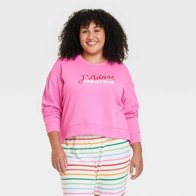 Women's J'Adore Christmas Matching Family Sweatshirt - Wondershop⢠Pink - Image 4