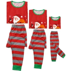 Cheibear Christmas Matching Long Sleeve Striped Pants Snowman Tee Family Pajama Set -Opposuits Store GUEST c7f94892 56e8 42d9 9af9 d2ddb5b9de6c